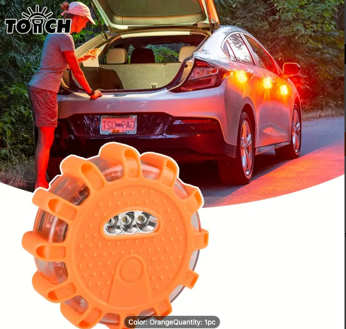 USB Rechargeable LED Road Flares Emergency Lights