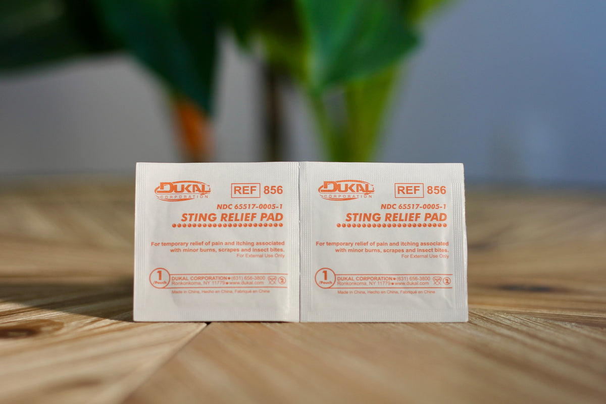DUKAL sting relief pads for temporary relief of minor insect bites and stings