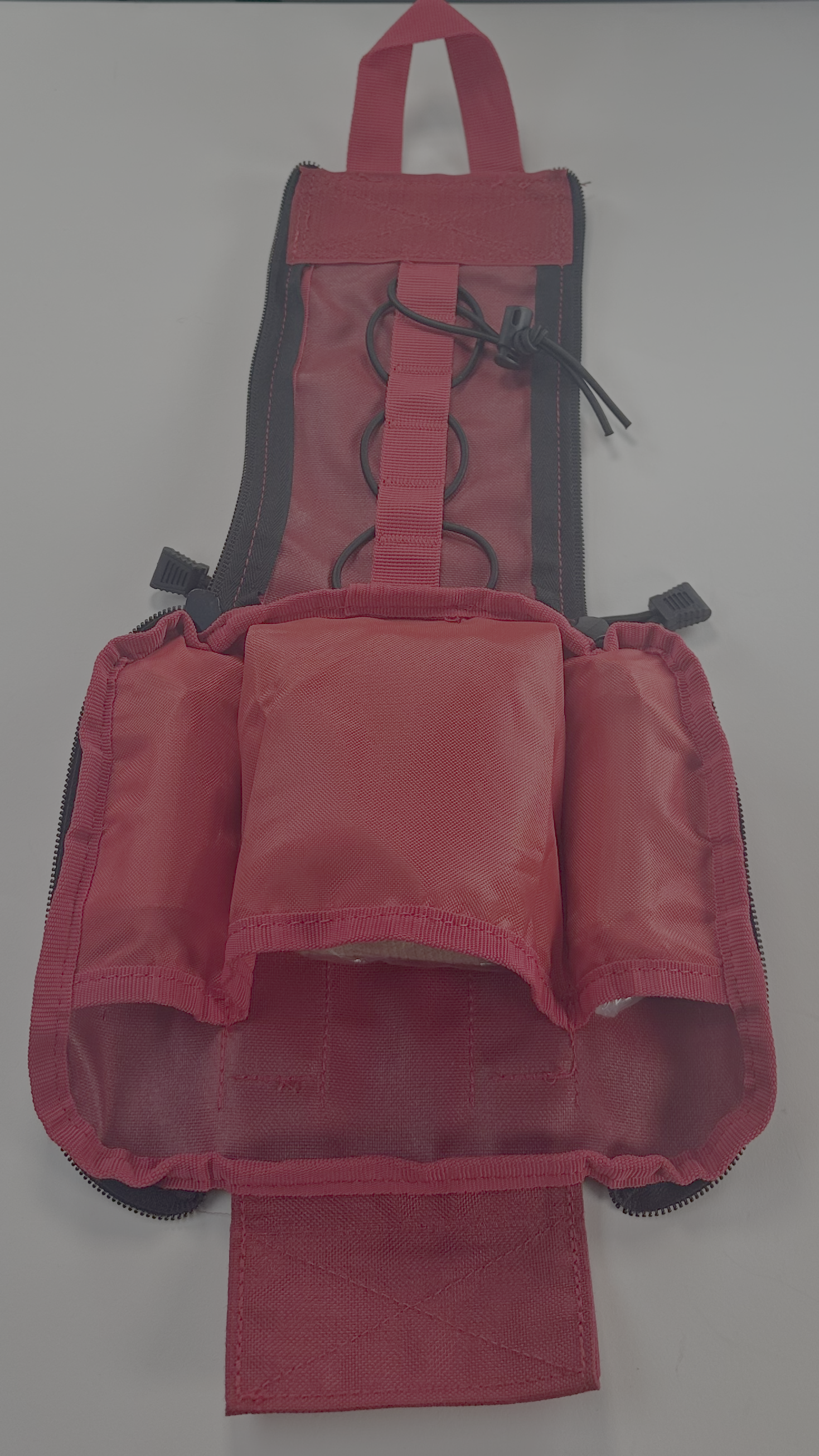 BePrepared2Treat Red IFAK opened to show interior storage compartments and organization