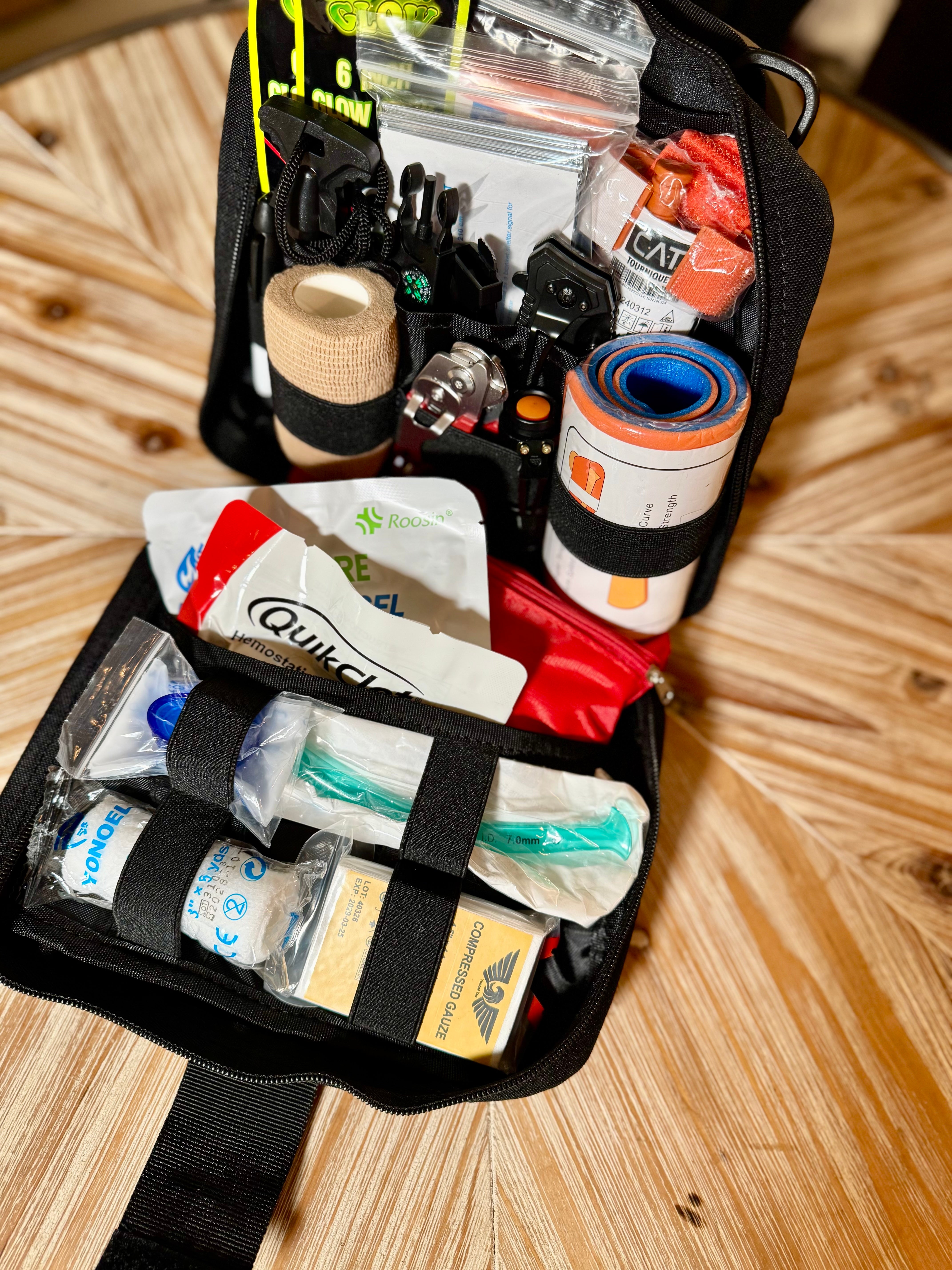 Black IFAK Bag with First Aid Kit Supplies