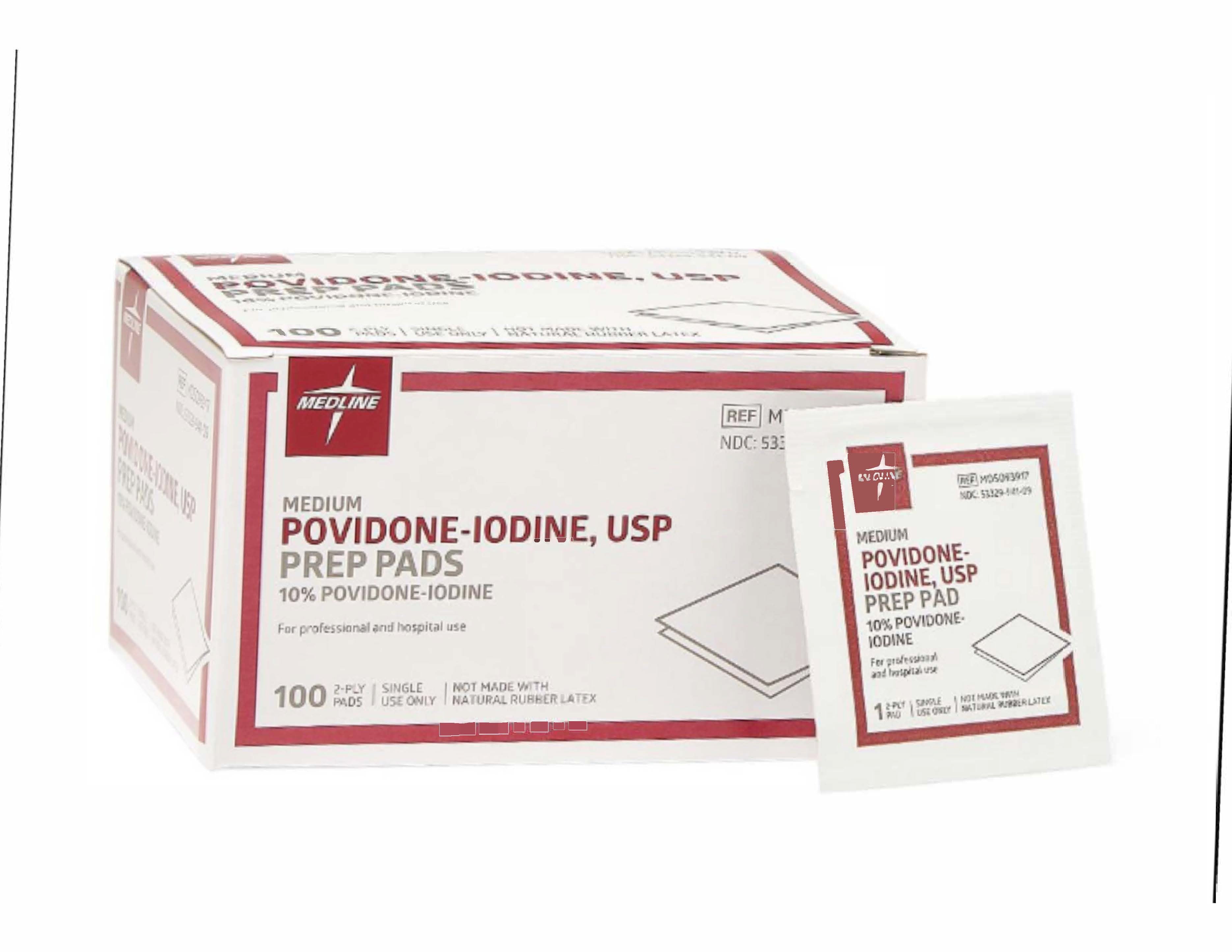 Povidone Iodine Prep Pads-Medline