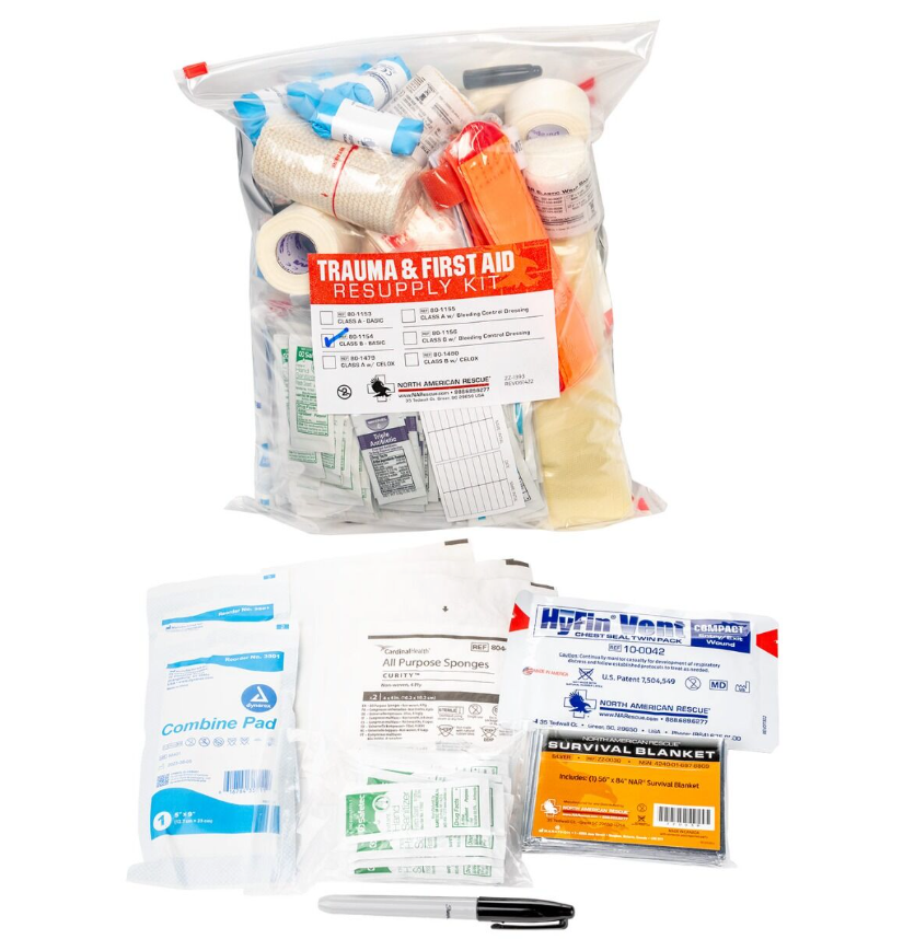 Class B Trauma &amp; First Aid Resupply Kit – North American Rescue